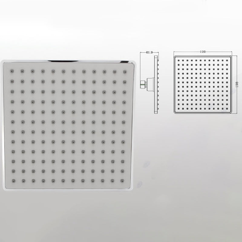 Contemporary Shower Head Combo Fixed Shower Head Chrome Ceiling Mounted Shower Head Clearhalo 'Bathroom Remodel & Bathroom Fixtures' 'Home Improvement' 'home_improvement' 'home_improvement_shower_heads' 'Shower Heads' 'shower_heads' 'Showers & Bathtubs Plumbing' 'Showers & Bathtubs' 6585788