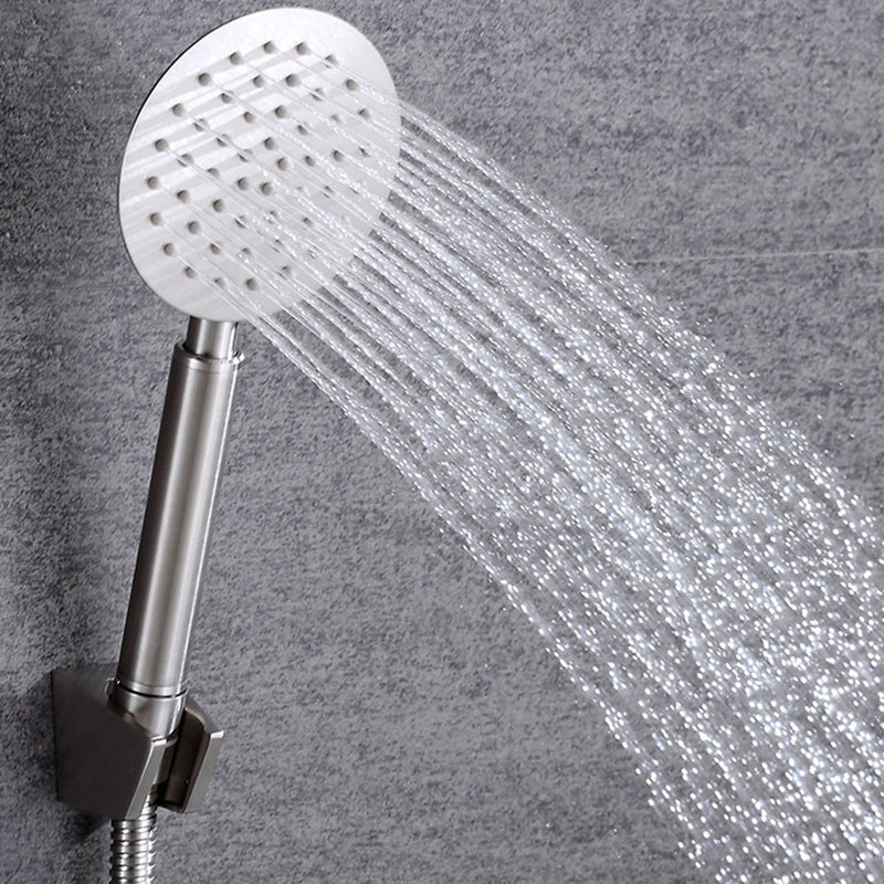 Contemporary Shower Combo Handheld Shower Head Stainless Steel Wall-Mount Shower Head Clearhalo 'Bathroom Remodel & Bathroom Fixtures' 'Home Improvement' 'home_improvement' 'home_improvement_shower_heads' 'Shower Heads' 'shower_heads' 'Showers & Bathtubs Plumbing' 'Showers & Bathtubs' 6585790