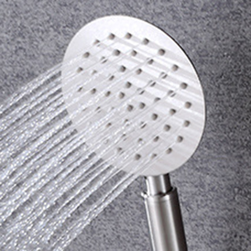 Contemporary Shower Combo Handheld Shower Head Stainless Steel Wall-Mount Shower Head Clearhalo 'Bathroom Remodel & Bathroom Fixtures' 'Home Improvement' 'home_improvement' 'home_improvement_shower_heads' 'Shower Heads' 'shower_heads' 'Showers & Bathtubs Plumbing' 'Showers & Bathtubs' 6585799