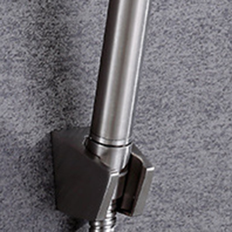 Contemporary Shower Combo Handheld Shower Head Stainless Steel Wall-Mount Shower Head Clearhalo 'Bathroom Remodel & Bathroom Fixtures' 'Home Improvement' 'home_improvement' 'home_improvement_shower_heads' 'Shower Heads' 'shower_heads' 'Showers & Bathtubs Plumbing' 'Showers & Bathtubs' 6585800