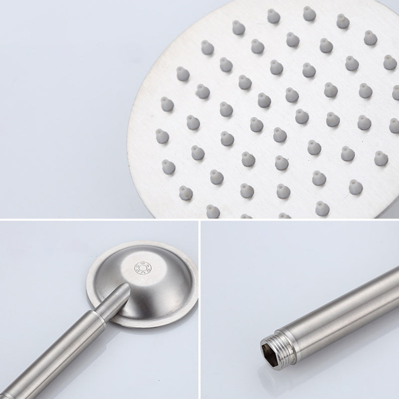 Contemporary Shower Combo Handheld Shower Head Stainless Steel Wall-Mount Shower Head Clearhalo 'Bathroom Remodel & Bathroom Fixtures' 'Home Improvement' 'home_improvement' 'home_improvement_shower_heads' 'Shower Heads' 'shower_heads' 'Showers & Bathtubs Plumbing' 'Showers & Bathtubs' 6585804