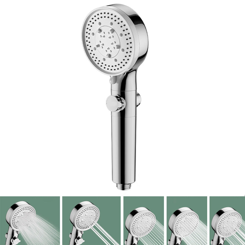 Bathroom Shower Head 5-Jet Round Hand Shower Holder Wall-Mount Shower Head Chrome Hand Shower Hose not included Clearhalo 'Bathroom Remodel & Bathroom Fixtures' 'Home Improvement' 'home_improvement' 'home_improvement_shower_heads' 'Shower Heads' 'shower_heads' 'Showers & Bathtubs Plumbing' 'Showers & Bathtubs' 6585828
