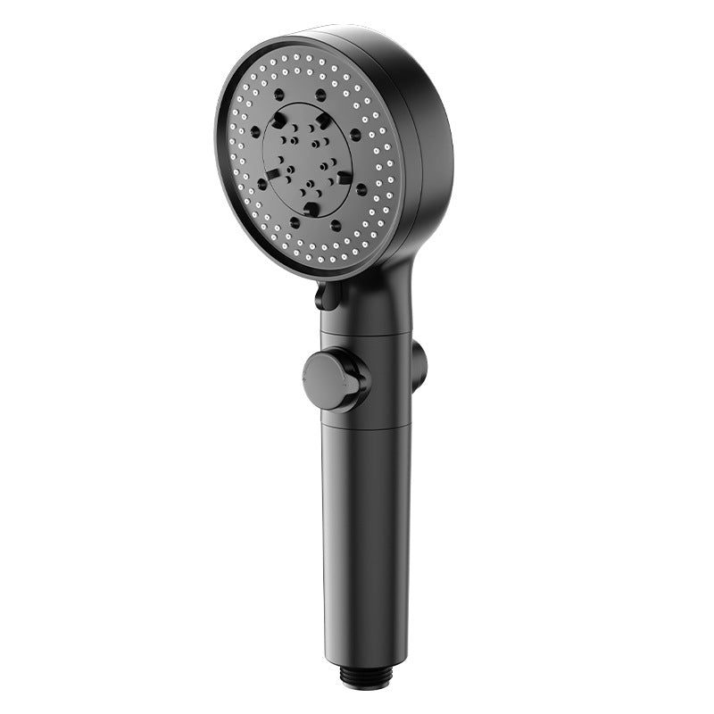 Bathroom Shower Head 5-Jet Round Hand Shower Holder Wall-Mount Shower Head Clearhalo 'Bathroom Remodel & Bathroom Fixtures' 'Home Improvement' 'home_improvement' 'home_improvement_shower_heads' 'Shower Heads' 'shower_heads' 'Showers & Bathtubs Plumbing' 'Showers & Bathtubs' 6585832