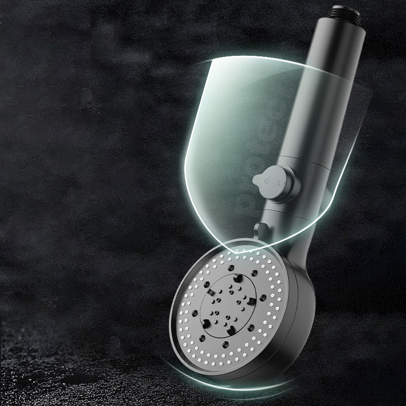 Bathroom Shower Head 5-Jet Round Hand Shower Holder Wall-Mount Shower Head Clearhalo 'Bathroom Remodel & Bathroom Fixtures' 'Home Improvement' 'home_improvement' 'home_improvement_shower_heads' 'Shower Heads' 'shower_heads' 'Showers & Bathtubs Plumbing' 'Showers & Bathtubs' 6585836