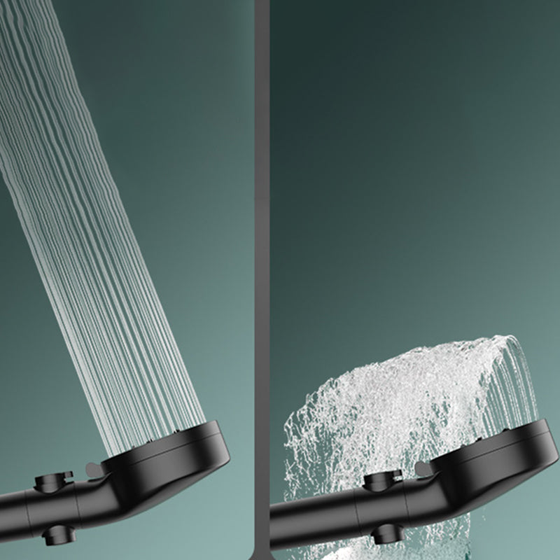 Bathroom Shower Head 5-Jet Round Hand Shower Holder Wall-Mount Shower Head Clearhalo 'Bathroom Remodel & Bathroom Fixtures' 'Home Improvement' 'home_improvement' 'home_improvement_shower_heads' 'Shower Heads' 'shower_heads' 'Showers & Bathtubs Plumbing' 'Showers & Bathtubs' 6585847