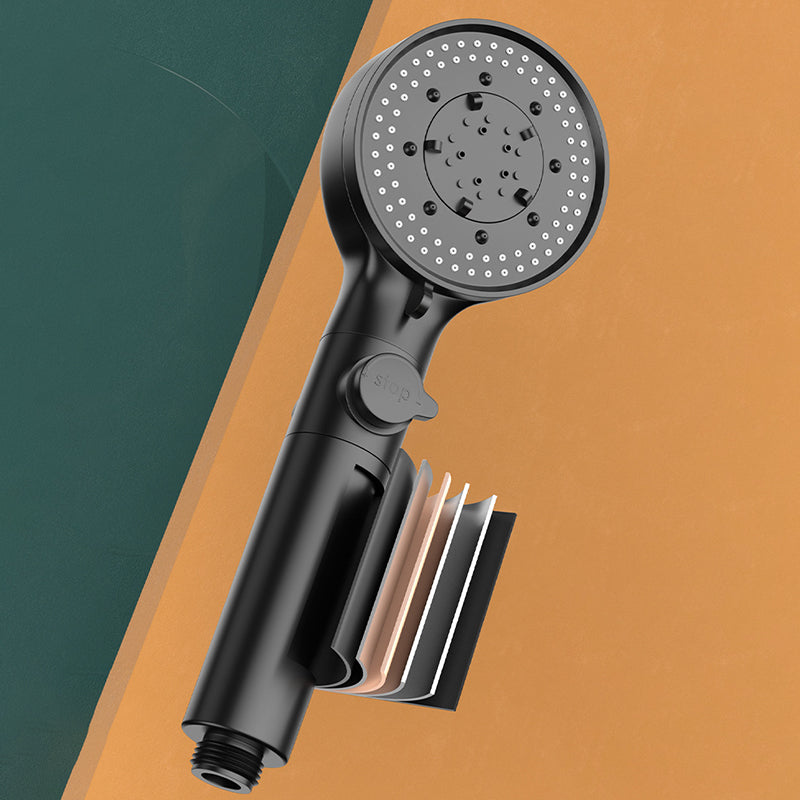 Bathroom Shower Head 5-Jet Round Hand Shower Holder Wall-Mount Shower Head Clearhalo 'Bathroom Remodel & Bathroom Fixtures' 'Home Improvement' 'home_improvement' 'home_improvement_shower_heads' 'Shower Heads' 'shower_heads' 'Showers & Bathtubs Plumbing' 'Showers & Bathtubs' 6585849