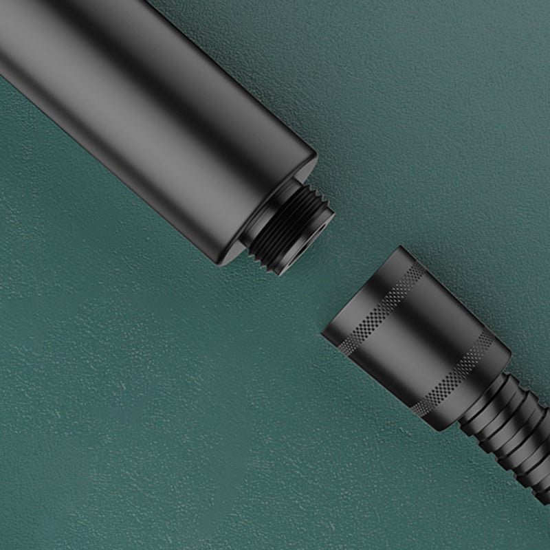 Bathroom Shower Head 5-Jet Round Hand Shower Holder Wall-Mount Shower Head Clearhalo 'Bathroom Remodel & Bathroom Fixtures' 'Home Improvement' 'home_improvement' 'home_improvement_shower_heads' 'Shower Heads' 'shower_heads' 'Showers & Bathtubs Plumbing' 'Showers & Bathtubs' 6585850