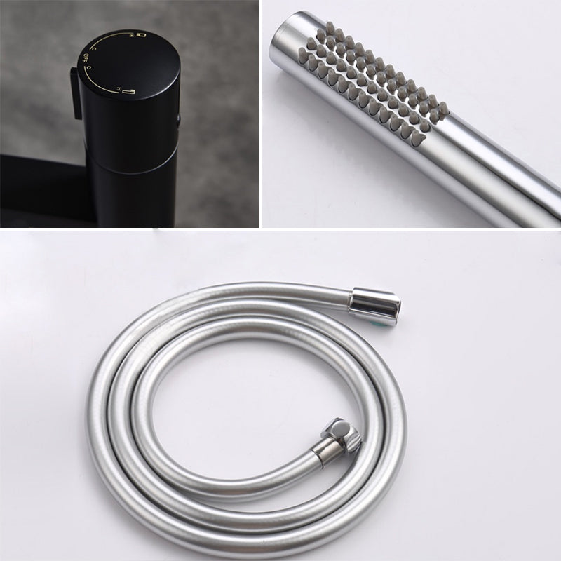 Floor Mounted Metal Freestanding Tub Filler Single Handle Freestanding Tub Filler Trim Clearhalo 'Bathroom Remodel & Bathroom Fixtures' 'Bathtub Faucets' 'bathtub_faucets' 'Home Improvement' 'home_improvement' 'home_improvement_bathtub_faucets' 6585922