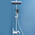 Bathroom Shower System Square Handheld Shower Head Wall Mounted Shower Trim White Temperature Control Clearhalo 'Bathroom Remodel & Bathroom Fixtures' 'Home Improvement' 'home_improvement' 'home_improvement_shower_faucets' 'Shower Faucets & Systems' 'shower_faucets' 'Showers & Bathtubs Plumbing' 'Showers & Bathtubs' 6585934