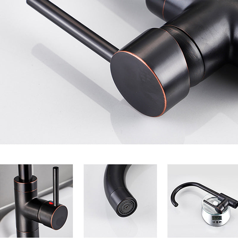 Modern Freestanding Bathtub Faucet One Handle Freestanding Tub Filler Trim Clearhalo 'Bathroom Remodel & Bathroom Fixtures' 'Bathtub Faucets' 'bathtub_faucets' 'Home Improvement' 'home_improvement' 'home_improvement_bathtub_faucets' 6586074