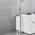 Modern Freestanding Bathtub Faucet One Handle Freestanding Tub Filler Trim Silver Clearhalo 'Bathroom Remodel & Bathroom Fixtures' 'Bathtub Faucets' 'bathtub_faucets' 'Home Improvement' 'home_improvement' 'home_improvement_bathtub_faucets' 6586076