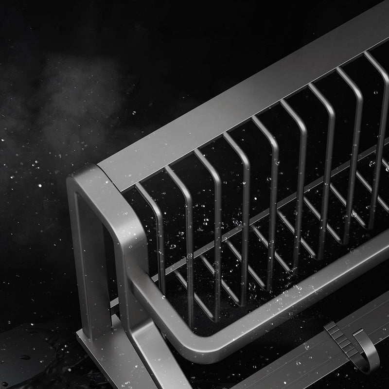 Aluminum Modern Bathroom Accessory Set Polished Gray Bath Shelf/Paper Holder/Robe Hooks Clearhalo 'Bathroom Hardware Sets' 'Bathroom Hardware' 'Bathroom Remodel & Bathroom Fixtures' 'bathroom_hardware_sets' 'Home Improvement' 'home_improvement' 'home_improvement_bathroom_hardware_sets' 6587800