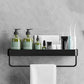 Contemporary Bathroom Accessories Hardware Set Aluminum Bath Shelf 16"L x 5"W x 5"H Black 1 Piece Clearhalo 'Bathroom Hardware Sets' 'Bathroom Hardware' 'Bathroom Remodel & Bathroom Fixtures' 'bathroom_hardware_sets' 'Home Improvement' 'home_improvement' 'home_improvement_bathroom_hardware_sets' 6587904