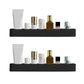 Contemporary Bathroom Accessories Hardware Set Aluminum Bath Shelf 16"L x 5"W x 2"H Black 2 Piece Set Clearhalo 'Bathroom Hardware Sets' 'Bathroom Hardware' 'Bathroom Remodel & Bathroom Fixtures' 'bathroom_hardware_sets' 'Home Improvement' 'home_improvement' 'home_improvement_bathroom_hardware_sets' 6587929