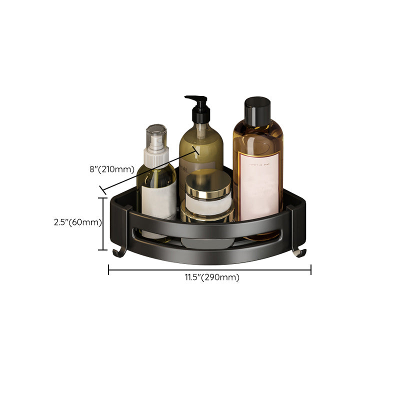 Modern Bath Hardware Set Black Towel Bar Bath Shelf Bathroom Hardware Set Clearhalo 'Bathroom Hardware Sets' 'Bathroom Hardware' 'Bathroom Remodel & Bathroom Fixtures' 'bathroom_hardware_sets' 'Home Improvement' 'home_improvement' 'home_improvement_bathroom_hardware_sets' 6588101
