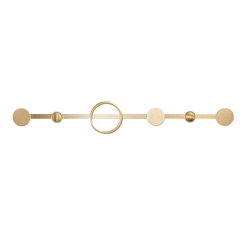 Golden Modern 5-Piece Bathroom Accessory Set Brushed Brass Towel Bar/Paper Holder Clearhalo 'Bathroom Hardware Sets' 'Bathroom Hardware' 'Bathroom Remodel & Bathroom Fixtures' 'bathroom_hardware_sets' 'Home Improvement' 'home_improvement' 'home_improvement_bathroom_hardware_sets' 6588124