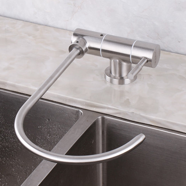Modern Kitchen Faucet 1-Handle Bar Faucet without Soap Dispenser Clearhalo 'Home Improvement' 'home_improvement' 'home_improvement_kitchen_faucets' 'Kitchen Faucets' 'Kitchen Remodel & Kitchen Fixtures' 'Kitchen Sinks & Faucet Components' 'kitchen_faucets' 6588248