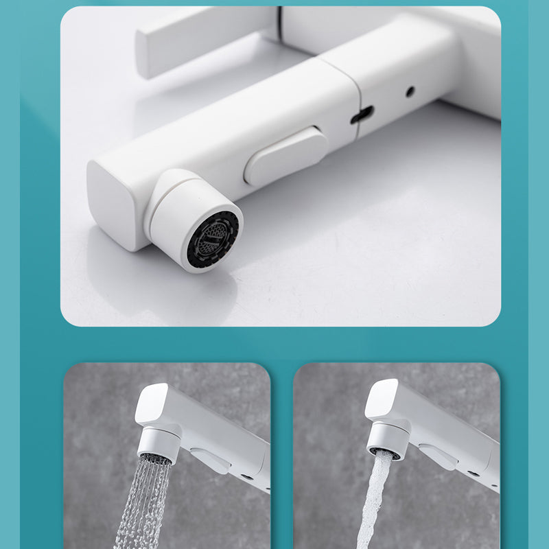 Lever Handle Faucet Pull-out Vessel Sink Faucet with Swivel Spout Clearhalo 'Bathroom Remodel & Bathroom Fixtures' 'Bathroom Sink Faucets' 'Bathroom Sinks & Faucet Components' 'bathroom_sink_faucets' 'Home Improvement' 'home_improvement' 'home_improvement_bathroom_sink_faucets' 6594973