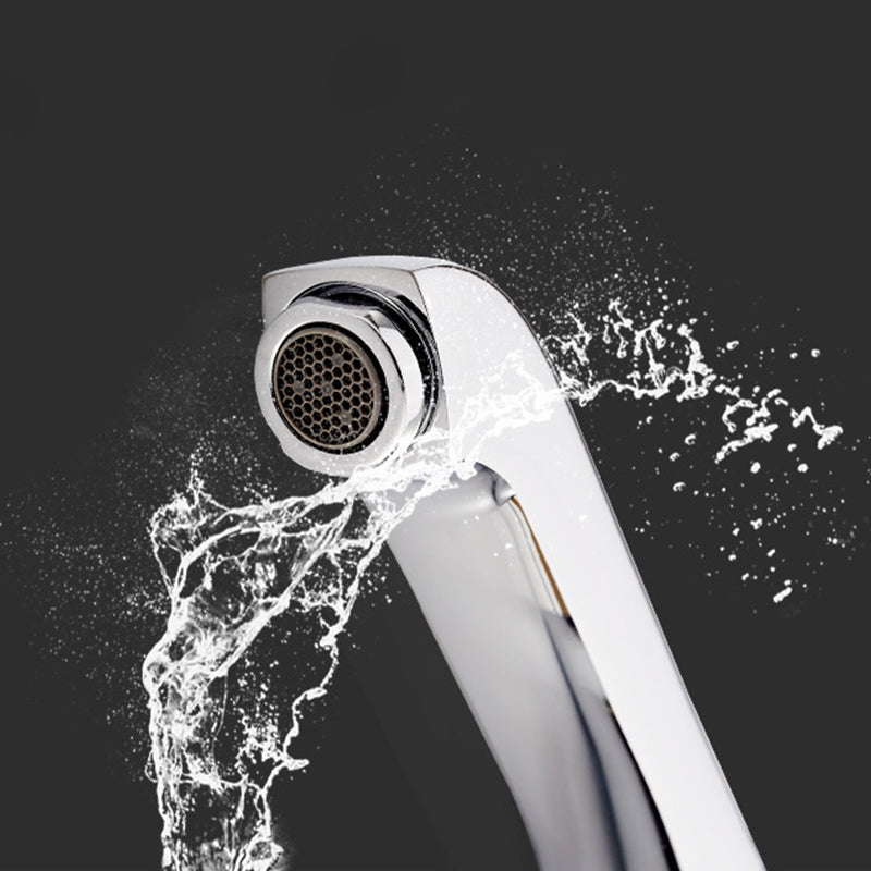 Double Handle Vanity Sink Faucet Brass 3 Hole Bathroom Faucet with Hot and Cold Indication Clearhalo 'Bathroom Remodel & Bathroom Fixtures' 'Bathroom Sink Faucets' 'Bathroom Sinks & Faucet Components' 'bathroom_sink_faucets' 'Home Improvement' 'home_improvement' 'home_improvement_bathroom_sink_faucets' 6595037