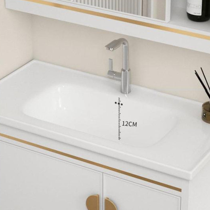 Gorgeous Sink Cabinet Free-standing Standard Space Saver Vanity with Mirror Clearhalo 'Bathroom Remodel & Bathroom Fixtures' 'Bathroom Vanities' 'bathroom_vanities' 'Home Improvement' 'home_improvement' 'home_improvement_bathroom_vanities' 6595225