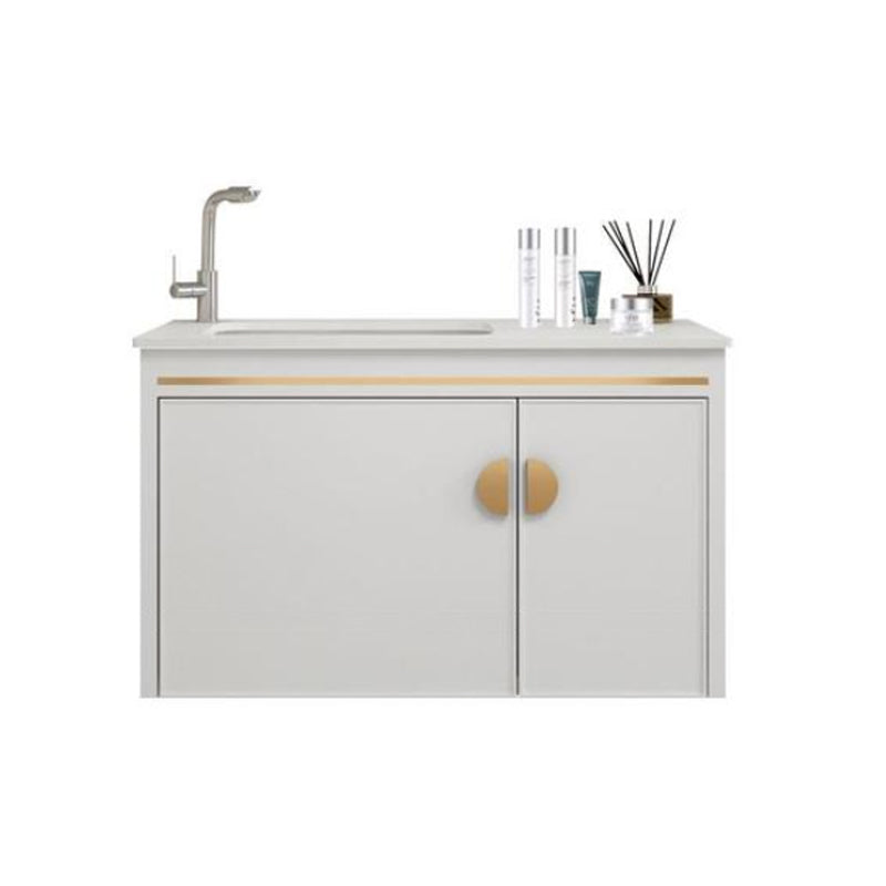 Gorgeous Sink Cabinet Free-standing Standard Space Saver Vanity with Mirror Clearhalo 'Bathroom Remodel & Bathroom Fixtures' 'Bathroom Vanities' 'bathroom_vanities' 'Home Improvement' 'home_improvement' 'home_improvement_bathroom_vanities' 6595227