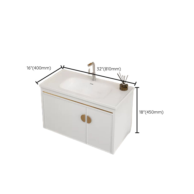 Gorgeous Sink Cabinet Free-standing Standard Space Saver Vanity with Mirror Clearhalo 'Bathroom Remodel & Bathroom Fixtures' 'Bathroom Vanities' 'bathroom_vanities' 'Home Improvement' 'home_improvement' 'home_improvement_bathroom_vanities' 6595250
