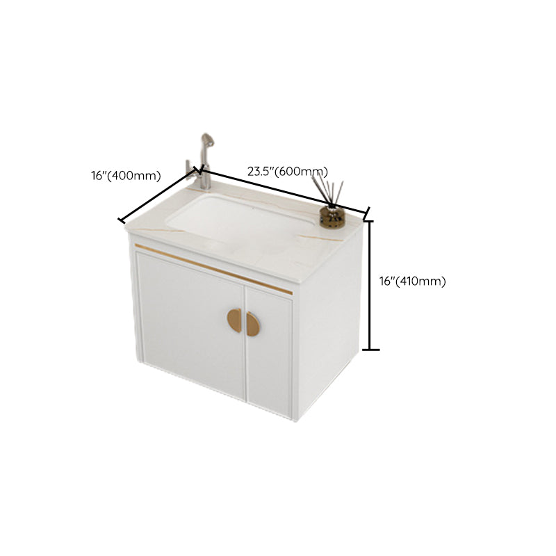 Gorgeous Sink Cabinet Free-standing Standard Space Saver Vanity with Mirror Clearhalo 'Bathroom Remodel & Bathroom Fixtures' 'Bathroom Vanities' 'bathroom_vanities' 'Home Improvement' 'home_improvement' 'home_improvement_bathroom_vanities' 6595253