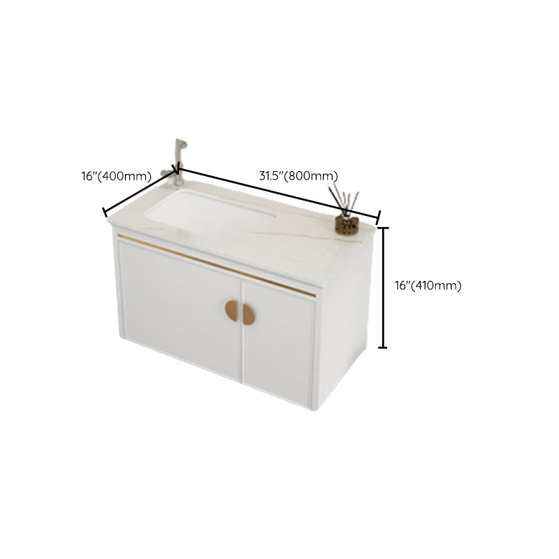 Gorgeous Sink Cabinet Free-standing Standard Space Saver Vanity with Mirror Clearhalo 'Bathroom Remodel & Bathroom Fixtures' 'Bathroom Vanities' 'bathroom_vanities' 'Home Improvement' 'home_improvement' 'home_improvement_bathroom_vanities' 6595255