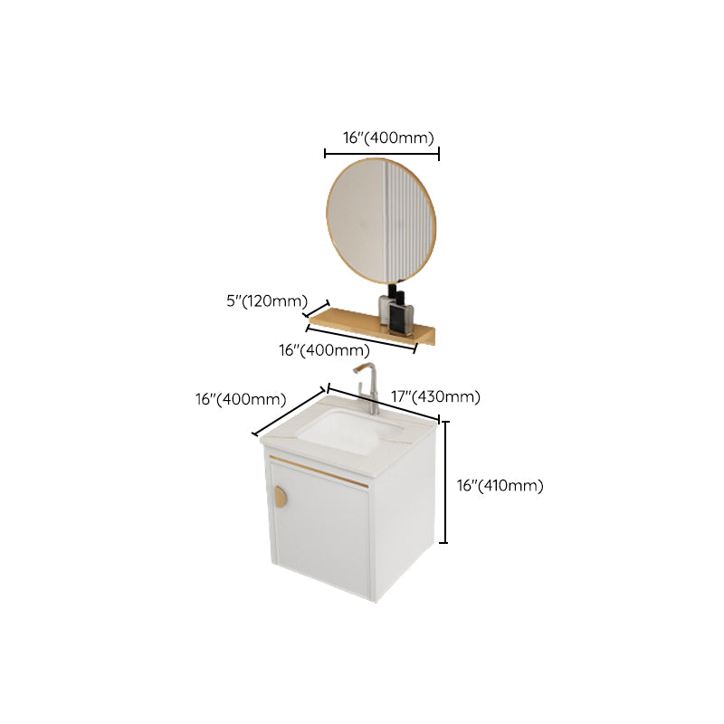 Gorgeous Sink Cabinet Free-standing Standard Space Saver Vanity with Mirror Clearhalo 'Bathroom Remodel & Bathroom Fixtures' 'Bathroom Vanities' 'bathroom_vanities' 'Home Improvement' 'home_improvement' 'home_improvement_bathroom_vanities' 6595259
