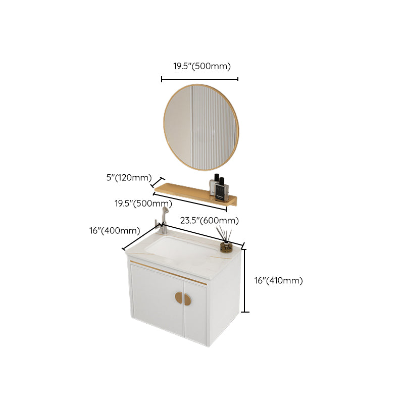 Gorgeous Sink Cabinet Free-standing Standard Space Saver Vanity with Mirror Clearhalo 'Bathroom Remodel & Bathroom Fixtures' 'Bathroom Vanities' 'bathroom_vanities' 'Home Improvement' 'home_improvement' 'home_improvement_bathroom_vanities' 6595261