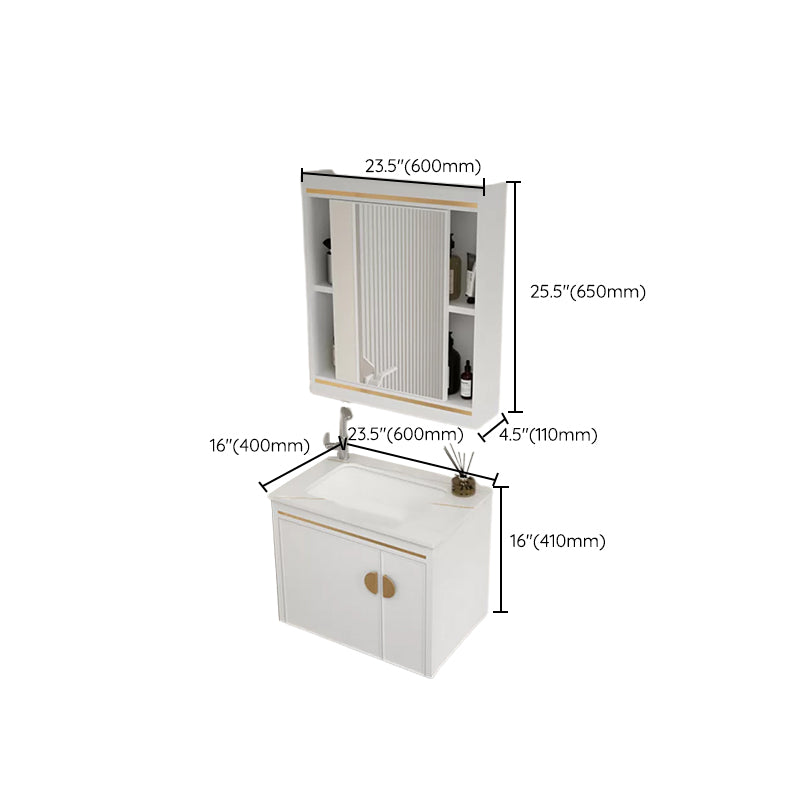 Gorgeous Sink Cabinet Free-standing Standard Space Saver Vanity with Mirror Clearhalo 'Bathroom Remodel & Bathroom Fixtures' 'Bathroom Vanities' 'bathroom_vanities' 'Home Improvement' 'home_improvement' 'home_improvement_bathroom_vanities' 6595269