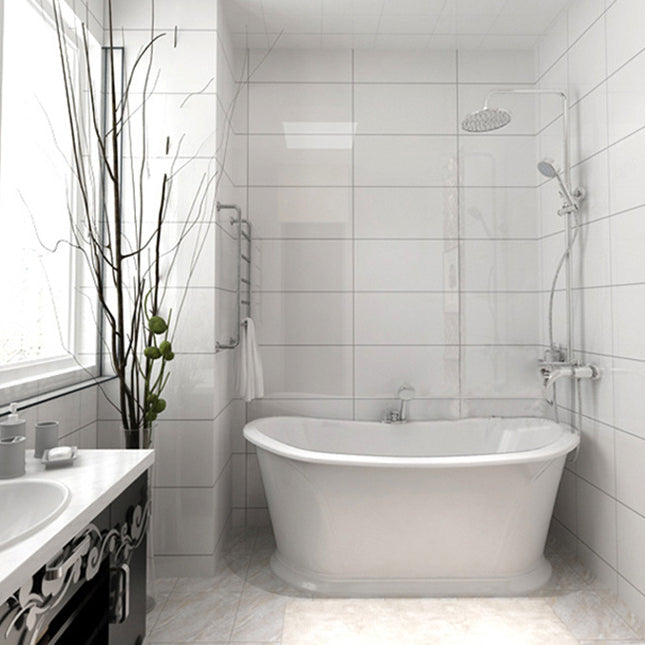 Modern Pure Color Floor Tile Straight Edge Glazed Design Indoor Floor Tile 150 Pieces Glossy Polished Clearhalo 'Floor Tiles & Wall Tiles' 'floor_tiles_wall_tiles' 'Flooring 'Home Improvement' 'home_improvement' 'home_improvement_floor_tiles_wall_tiles' Walls and Ceiling' 6595473