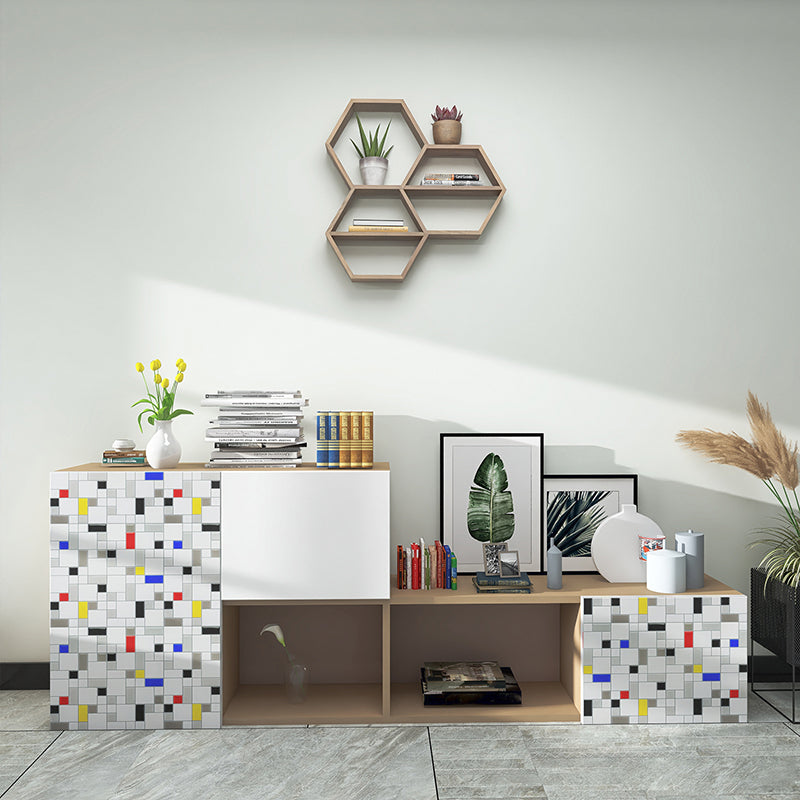 Modern Kitchen Backsplash Wallpaper Peel and Stick Single Tile Clearhalo 'Flooring 'Home Improvement' 'home_improvement' 'home_improvement_peel_stick_blacksplash' 'Peel & Stick Backsplash Tile' 'peel_stick_blacksplash' 'Walls & Ceilings' Walls and Ceiling' 6595621