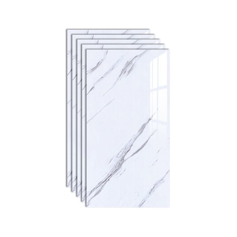 Contemporary Wallpaper Modern Style Bathroom Wallpaper with Rectangle Shape White-Gray Clearhalo 'Flooring 'Home Improvement' 'home_improvement' 'home_improvement_peel_stick_blacksplash' 'Peel & Stick Backsplash Tile' 'peel_stick_blacksplash' 'Walls & Ceilings' Walls and Ceiling' 6595636