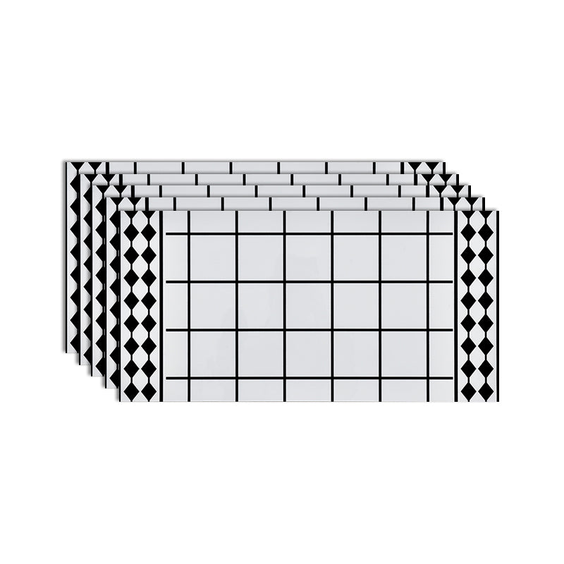 Modern Style Wallpaper Kitchen Single Tile Wallpaper with Rectangle Shape Black White Clearhalo 'Flooring 'Home Improvement' 'home_improvement' 'home_improvement_peel_stick_blacksplash' 'Peel & Stick Backsplash Tile' 'peel_stick_blacksplash' 'Walls & Ceilings' Walls and Ceiling' 6595655