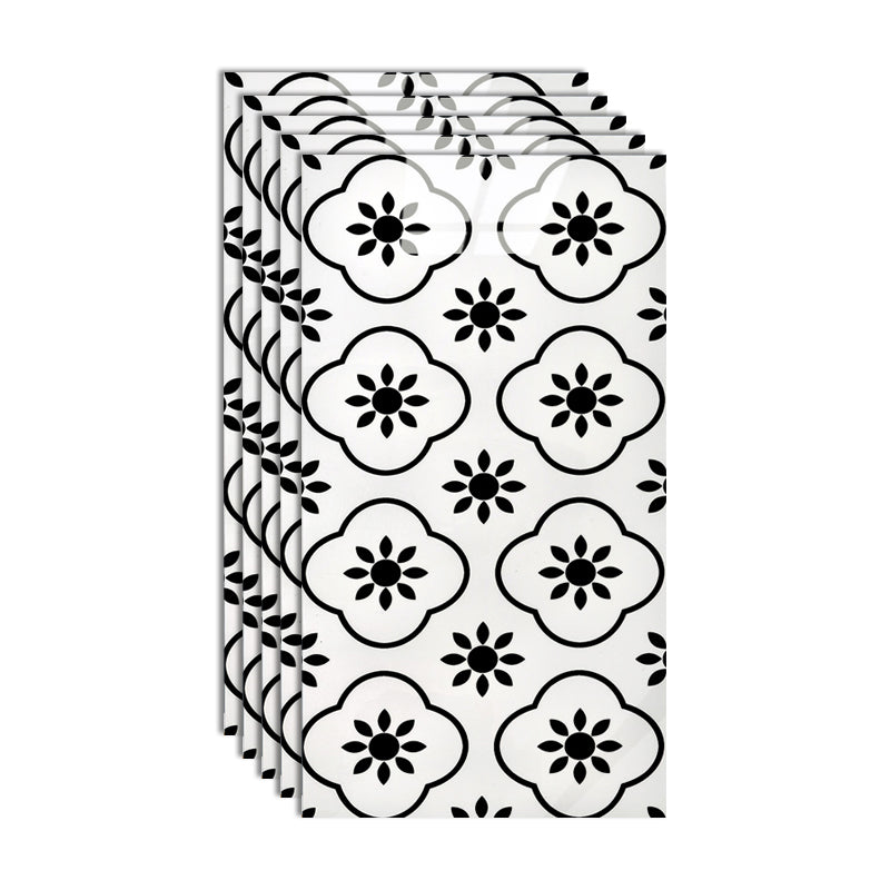 Modern Kitchen Backsplash Wallpaper Printed Peel and Stick Backsplash Tiles Black White Clearhalo 'Flooring 'Home Improvement' 'home_improvement' 'home_improvement_peel_stick_blacksplash' 'Peel & Stick Backsplash Tile' 'peel_stick_blacksplash' 'Walls & Ceilings' Walls and Ceiling' 6595689