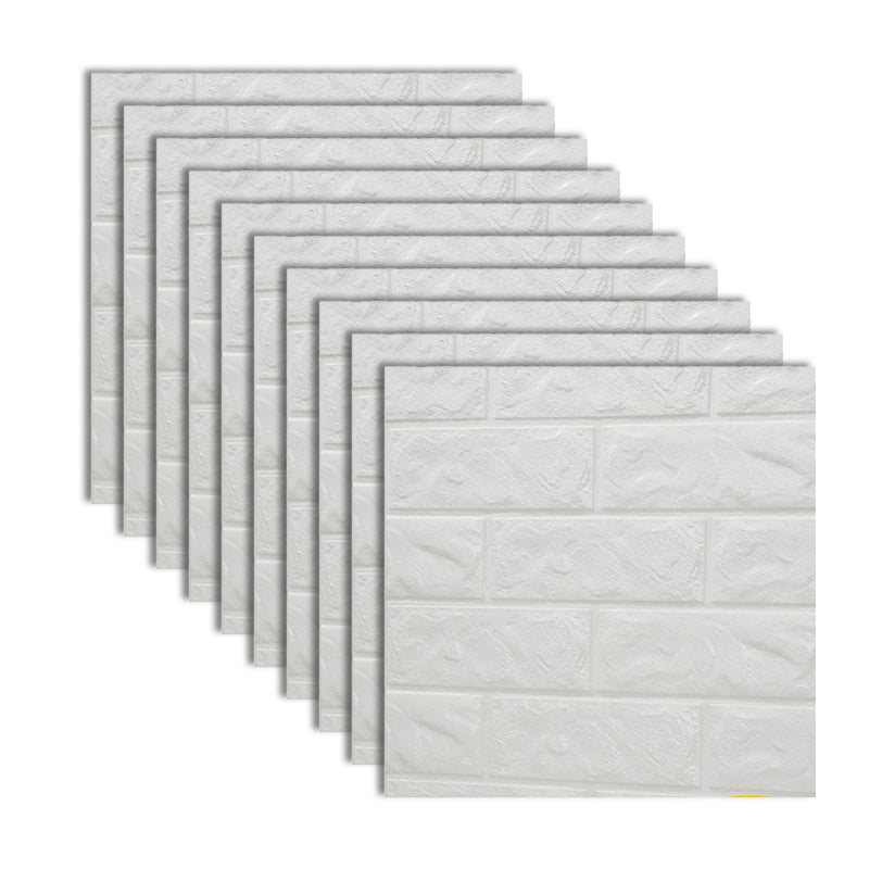 Modern Panel PVC 3D Embossed Self-Adhesive Paintable Indoor Wall Ceiling White Clearhalo 'Flooring 'Home Improvement' 'home_improvement' 'home_improvement_wall_paneling' 'Wall Paneling' 'wall_paneling' 'Walls & Ceilings' Walls and Ceiling' 6595721