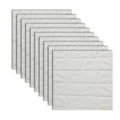 Modern Panel PVC 3D Embossed Self-Adhesive Paintable Indoor Wall Ceiling White Clearhalo 'Flooring 'Home Improvement' 'home_improvement' 'home_improvement_wall_paneling' 'Wall Paneling' 'wall_paneling' 'Walls & Ceilings' Walls and Ceiling' 6595721