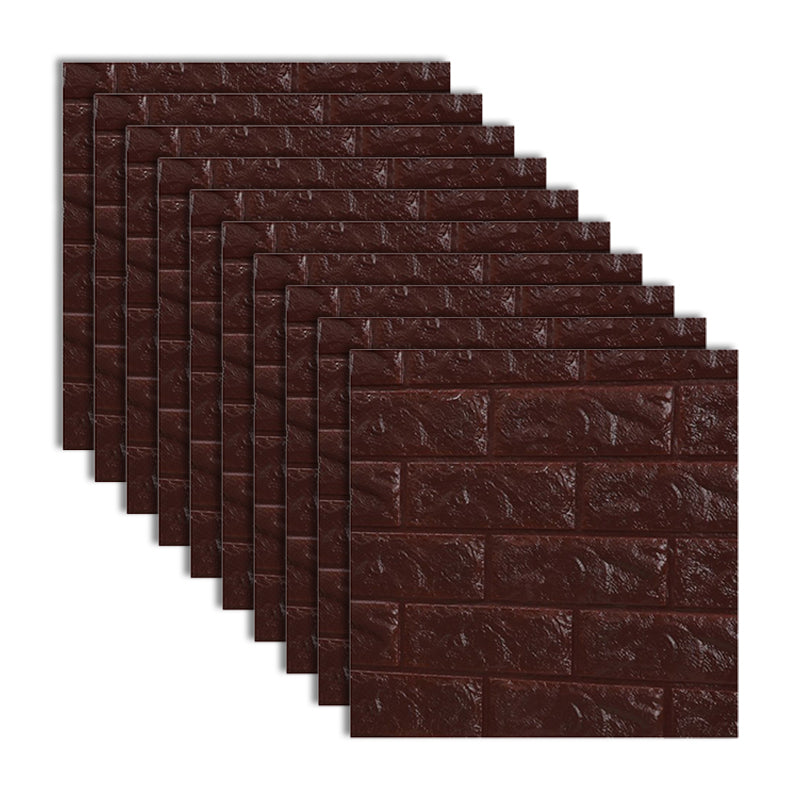 Modern Panel PVC 3D Embossed Self-Adhesive Paintable Indoor Wall Ceiling Coffee 0.2" Clearhalo 'Flooring 'Home Improvement' 'home_improvement' 'home_improvement_wall_paneling' 'Wall Paneling' 'wall_paneling' 'Walls & Ceilings' Walls and Ceiling' 6595735