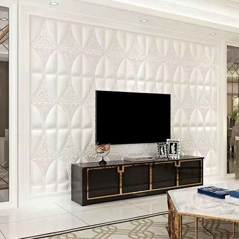 Industrial Tin Backsplash Paneling PVC Smooth Wall Ceiling Panel White 10-Piece Set Clearhalo 'Flooring 'Home Improvement' 'home_improvement' 'home_improvement_wall_paneling' 'Wall Paneling' 'wall_paneling' 'Walls & Ceilings' Walls and Ceiling' 6595752