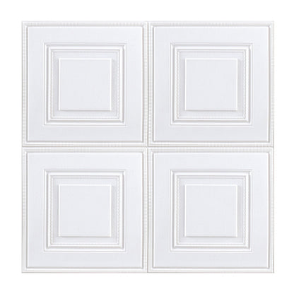 Industrial Wall Plank 3D Print Bathroom Living Room Wall Panels Set of 1 in White Clearhalo 'Flooring 'Home Improvement' 'home_improvement' 'home_improvement_wall_paneling' 'Wall Paneling' 'wall_paneling' 'Walls & Ceilings' Walls and Ceiling' 6595772