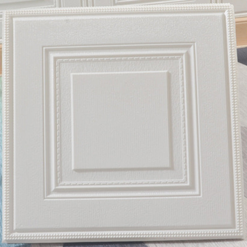 Industrial Wall Plank 3D Print Bathroom Living Room Wall Panels Set of 1 in White Clearhalo 'Flooring 'Home Improvement' 'home_improvement' 'home_improvement_wall_paneling' 'Wall Paneling' 'wall_paneling' 'Walls & Ceilings' Walls and Ceiling' 6595775