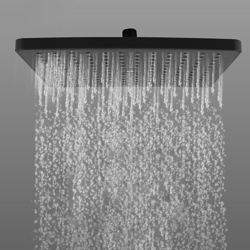 Modern Shower Head Rain Fall Fixed Shower Head Square Rain Fall Hand Shower Black Clearhalo 'Bathroom Remodel & Bathroom Fixtures' 'Home Improvement' 'home_improvement' 'home_improvement_shower_heads' 'Shower Heads' 'shower_heads' 'Showers & Bathtubs Plumbing' 'Showers & Bathtubs' 6595825