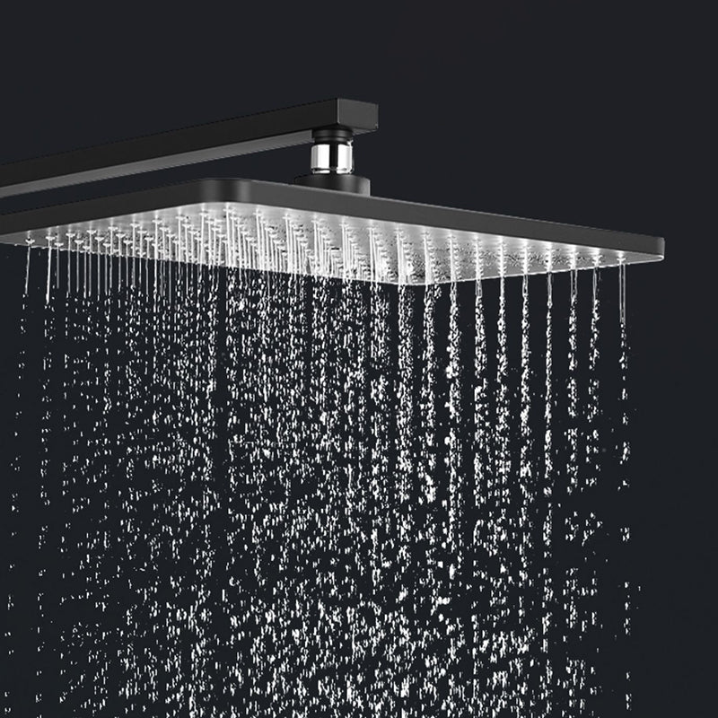 Modern Shower Head Rain Fall Fixed Shower Head Square Rain Fall Hand Shower Clearhalo 'Bathroom Remodel & Bathroom Fixtures' 'Home Improvement' 'home_improvement' 'home_improvement_shower_heads' 'Shower Heads' 'shower_heads' 'Showers & Bathtubs Plumbing' 'Showers & Bathtubs' 6595826