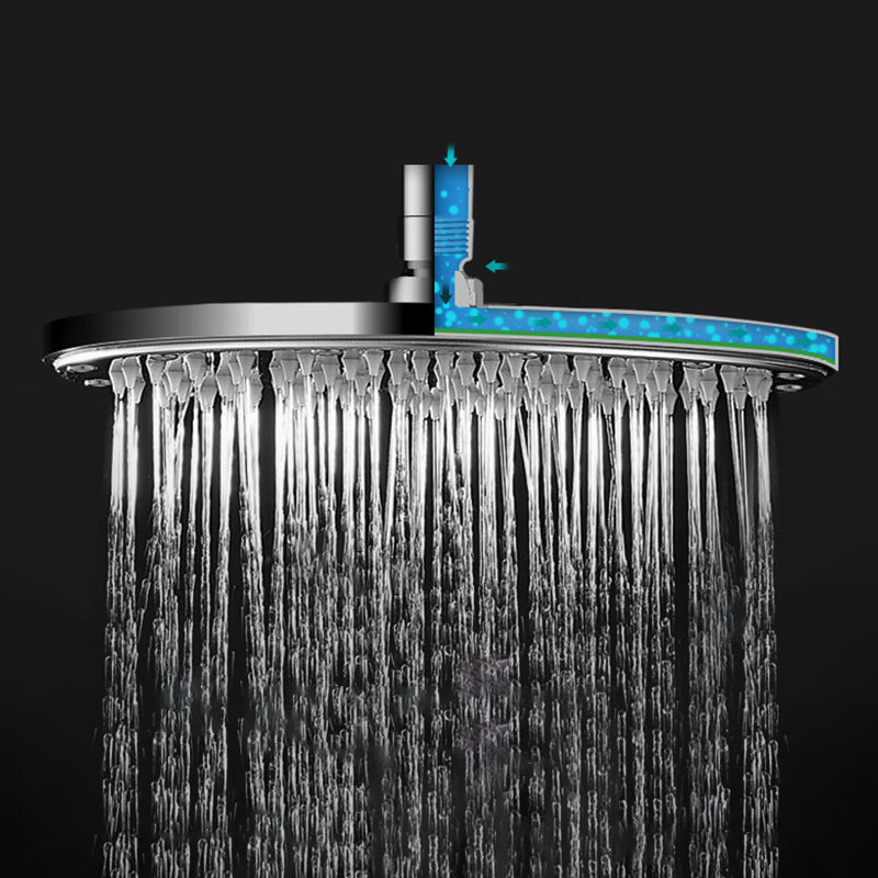 Contemporary Style Shower Head Bathroom Fixed Shower Head with Round and Square Shape Clearhalo 'Bathroom Remodel & Bathroom Fixtures' 'Home Improvement' 'home_improvement' 'home_improvement_shower_heads' 'Shower Heads' 'shower_heads' 'Showers & Bathtubs Plumbing' 'Showers & Bathtubs' 6595842