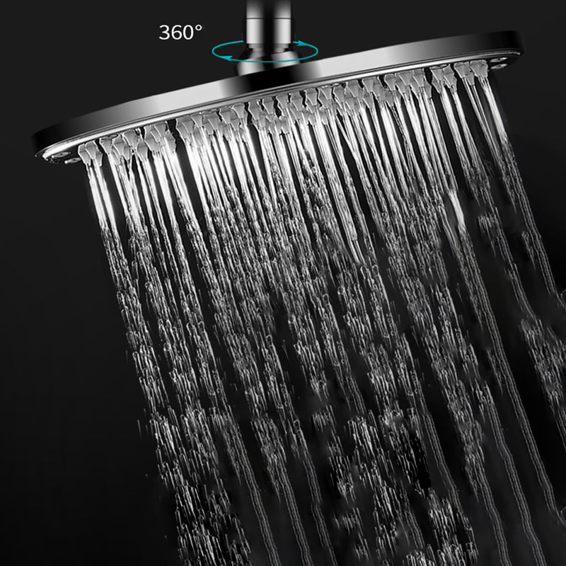 Contemporary Style Shower Head Bathroom Fixed Shower Head with Round and Square Shape Clearhalo 'Bathroom Remodel & Bathroom Fixtures' 'Home Improvement' 'home_improvement' 'home_improvement_shower_heads' 'Shower Heads' 'shower_heads' 'Showers & Bathtubs Plumbing' 'Showers & Bathtubs' 6595846