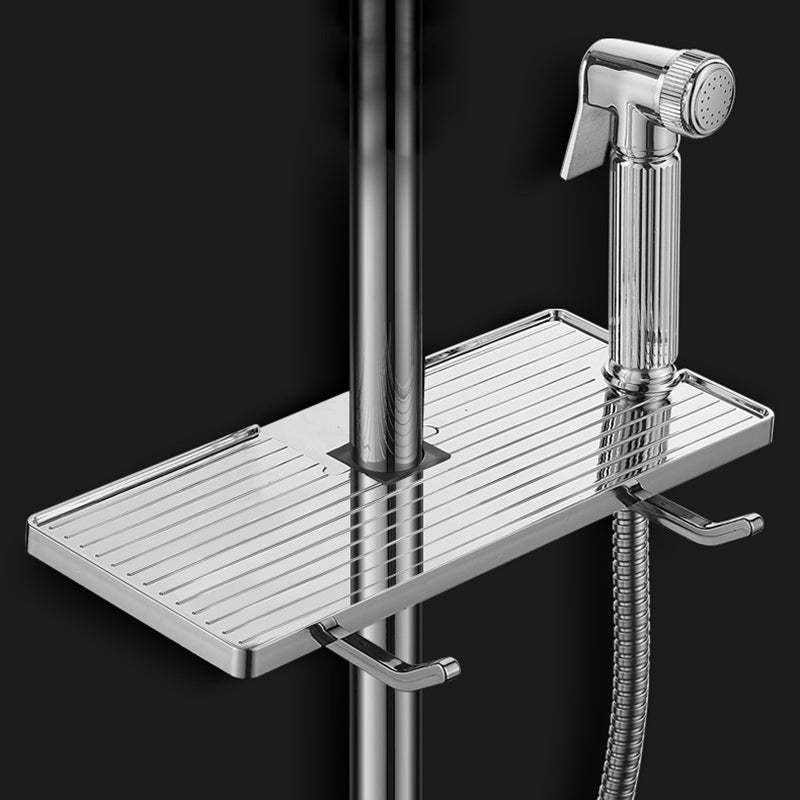 Contemporary Style Shower Head Bathroom Fixed Shower Head with Round and Square Shape Clearhalo 'Bathroom Remodel & Bathroom Fixtures' 'Home Improvement' 'home_improvement' 'home_improvement_shower_heads' 'Shower Heads' 'shower_heads' 'Showers & Bathtubs Plumbing' 'Showers & Bathtubs' 6595857