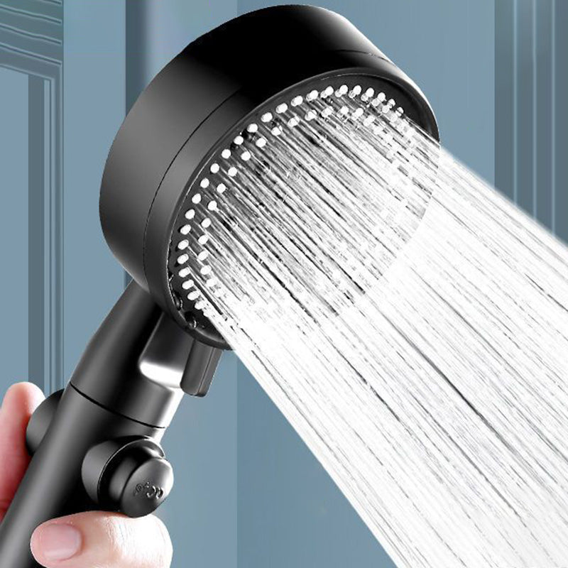 Plastic Bathroom Shower Head Adjustable Spray Pattern Shower Head Black Hand Shower Clearhalo 'Bathroom Remodel & Bathroom Fixtures' 'Home Improvement' 'home_improvement' 'home_improvement_shower_heads' 'Shower Heads' 'shower_heads' 'Showers & Bathtubs Plumbing' 'Showers & Bathtubs' 6595873