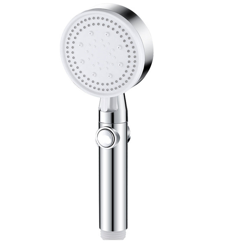 Plastic Bathroom Shower Head Adjustable Spray Pattern Shower Head Silver Hand Shower Clearhalo 'Bathroom Remodel & Bathroom Fixtures' 'Home Improvement' 'home_improvement' 'home_improvement_shower_heads' 'Shower Heads' 'shower_heads' 'Showers & Bathtubs Plumbing' 'Showers & Bathtubs' 6595877