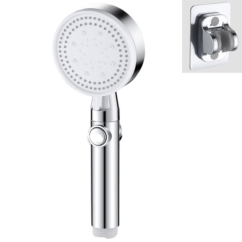 Plastic Bathroom Shower Head Adjustable Spray Pattern Shower Head Silver Shower Head with Wall Pedestal Clearhalo 'Bathroom Remodel & Bathroom Fixtures' 'Home Improvement' 'home_improvement' 'home_improvement_shower_heads' 'Shower Heads' 'shower_heads' 'Showers & Bathtubs Plumbing' 'Showers & Bathtubs' 6595881